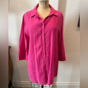 Chico's Fuchsia Button-Down Shirt